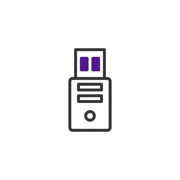 Minimalist usb flash drive vector illustration showcases portable data stor.. 스톡 일러스트