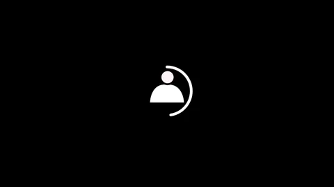 Minimalist User Icon Animation Loading Indicator Black Background person ic.. Stock Footage 340123525