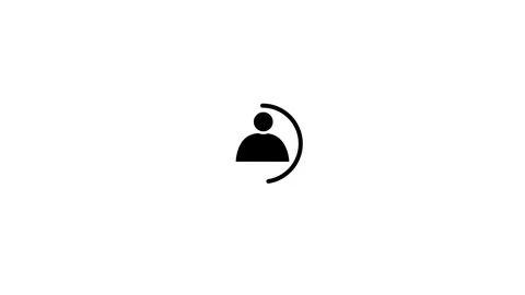 Minimalist User Icon Silhouette with Arc Progress Indicator Simple Human Sy.. Stock Footage 340123527
