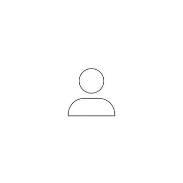 Minimalist user icon vector graphic for digital interfaces 스톡 일러스트