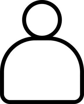 Minimalist User Profile Icon Illustration Graphic Vector Symbol Design Stock Illustration