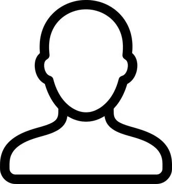 Minimalist User Profile Vector Icon Graphic Representing A Generic Human He.. Stock Illustration