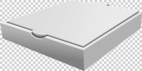 Minimalist vector graphic of a closed, square-shaped cardboard box for food.. Illustrazione stock