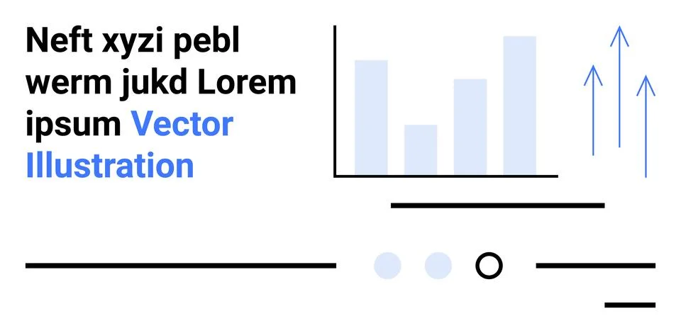 Minimalist Vector Graphic Design with Chart and Progress Indicators Stockillustratie