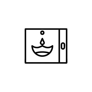 Minimalist vector graphic featuring a diwali diya design concept within a s.. Stock Illustration