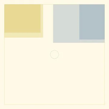 Minimalist vector graphic illustration of abstract geometric shapes and a c.. Stock Illustration