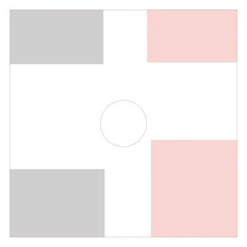 Minimalist vector graphic illustration featuring abstract geometric shapes .. Stock Illustration