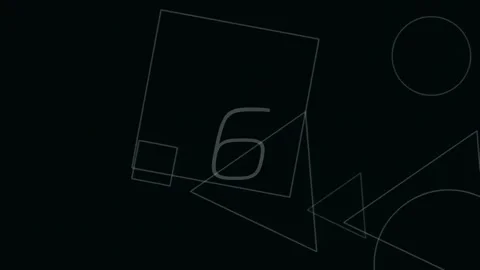 Minimalist vector graphic of the number nine digit, educational math symbol.. Stock Footage 342206772