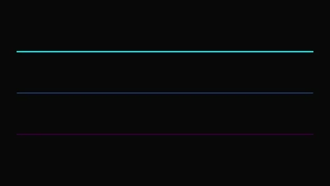 Minimalist Vector Graphic with Three Thin Parallel Horizontal Lines in Teal.. Stock Footage 339400763