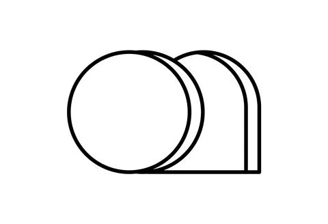 Minimalist vector icon depiction an empty tomb with the stone rolled away Stock Illustration
