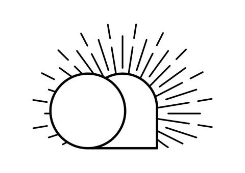 Minimalist vector icon Easter line art depicting the empty tomb of Jesus Christ Illustrazione stock