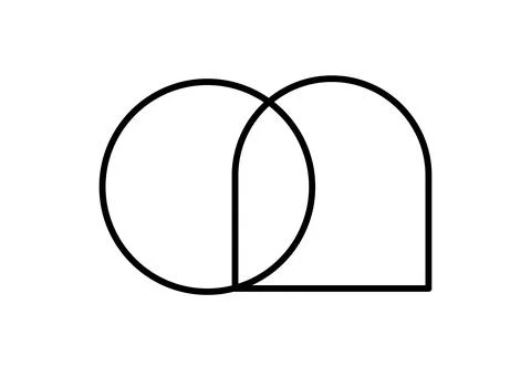 Minimalist vector icon Easter line art depicting the empty tomb of Jesus Christ Stock Illustration