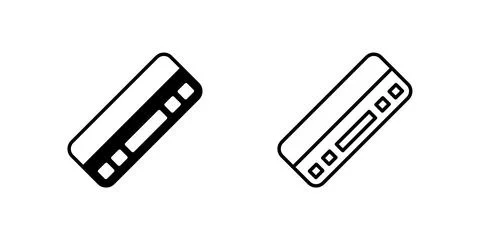 A minimalist vector icon set featuring harmonicas, ideal for music, culture.. Illustrazione stock