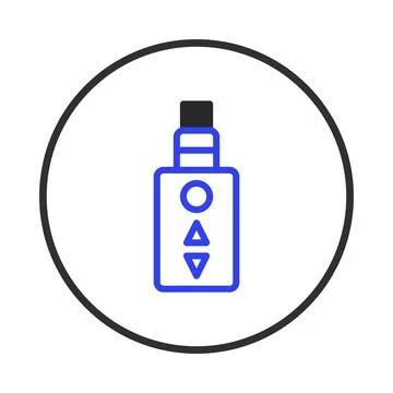 Minimalist vector icon of a vaping device showcases modern lifestyle and em.. Stock Illustration