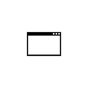 Minimalist vector icon of a web browser window Stock Illustration