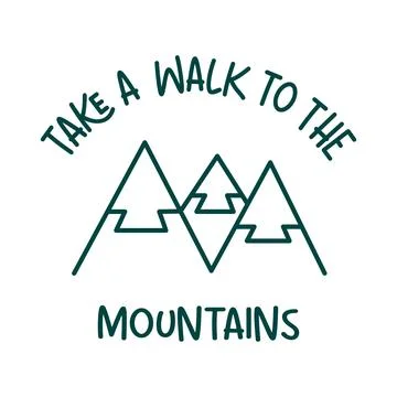 This minimalist vector illustration captures the serene beauty of a walk in the Stock Illustration