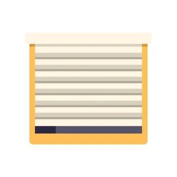 Minimalist vector illustration of closed window blinds 库存插图