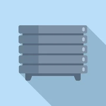 Minimalist vector illustration of a data server rack Illustrazione stock