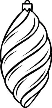 Minimalist vector illustration of old-fashioned swirling icicle tree decora.. イラスト素材