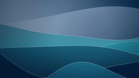 Minimalist vector landscape with rolling hills in a stylized design Stock Footage 342216235