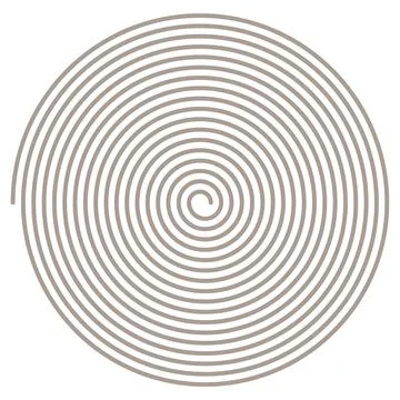 Minimalist vector spiral swirl, continuous curve for graphic design. Simple.. Stock Illustration
