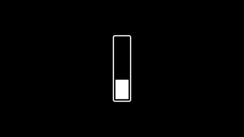 Minimalist vertical loading bar animation on black background showing progr.. Stock Footage 329145188