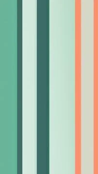 Minimalist vertical stripe pattern with teal, white, and coral tones, creat.. Stock Illustration