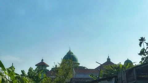 Minimalist view of a mosque Stock Photos