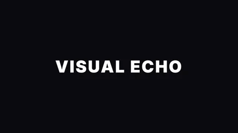 Minimalist visual echo title sequence reveal on deep black background. Stock Footage 337656256