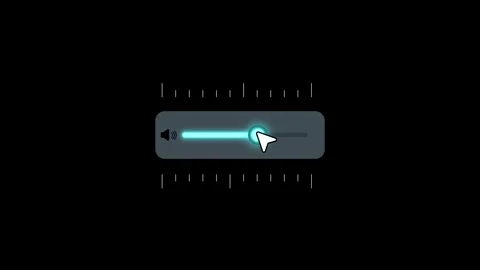 Minimalist volume slider with mouse cursor animation Stock Footage 334226953