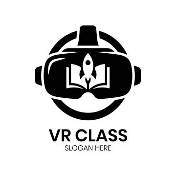 Minimalist VR Class Logo School Emblem Stock Illustration