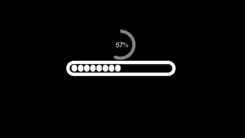 Minimalist waiting dots loading bar circular animation Stock Footage 336910896