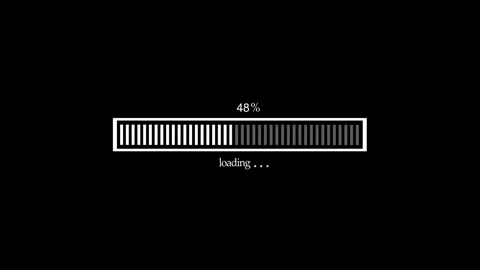 Minimalist waiting loading bar showing percent progress animation Vidéo 337182937