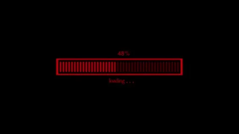 Minimalist waiting loading bar showing percent progress animation Stock Footage 337182939