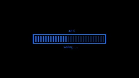 Minimalist waiting loading bar showing percent progress animation Stock Footage 337182940