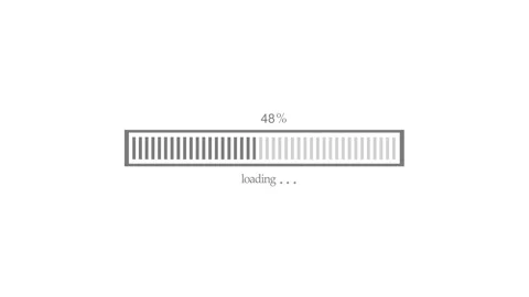 Minimalist waiting loading bar showing percent progress animation Stock Footage 337182945