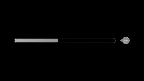 Minimalist waiting progress bar showing percentage loading animation, Moder.. Stock Footage 340385446