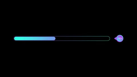 Minimalist waiting progress bar showing percentage loading animation, Moder.. Stock Footage 340385447
