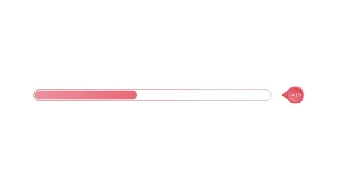 Minimalist waiting progress bar showing percentage loading animation, Moder.. Stock Footage 340385458