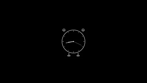 Minimalist Wall Clock with Black Background and Simple Design 動画素材 336610833