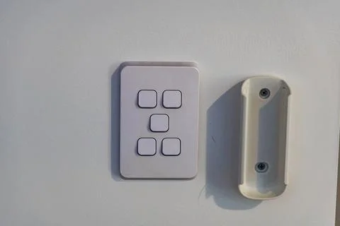 Minimalist Wall Control Panel Holder Clean Foto stock