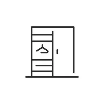 Minimalist Wardrobe Icon Stock Illustration