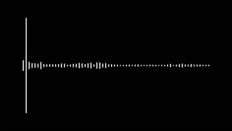 Minimalist wave form Audio Isolated on transparent background. Stock Footage 229167251