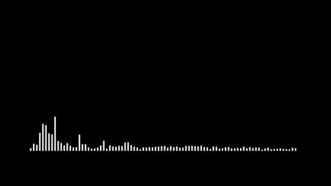 Minimalist wave form Audio Isolated on transparent background. Stock Illustration