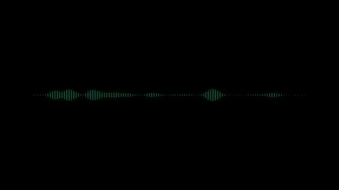 Minimalist Waveform Audio. Abstract White on black sound waves background. Stock Footage 255503062