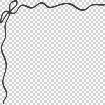 Minimalist Wavy Corner Frame Overlay with Elegant Loop Detail Stock Illustration