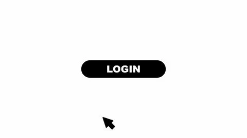 Minimalist web with a black rounded button containing the word login in whi.. Stock Illustration