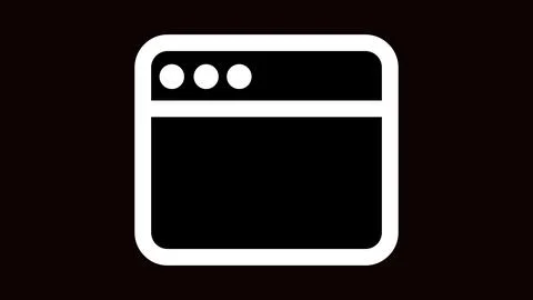 Minimalist Web Browser Icon 스톡 일러스트