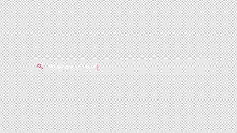 Minimalist Web Browser Search Bar With Auto Typing Query Transparent Overlay Stock Footage 346157118