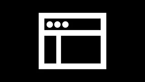 Minimalist web browser window icon Stock Illustration